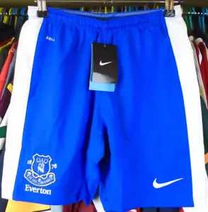 EVERTON NIKE FOOTBALL SOCCER BLUE SHORTS BOYS 10-12 YEAR BNWT - Picture 1 of 5
