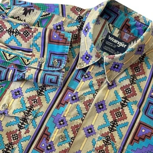 Vintage Wrangler 16-35 Cowboy Cut X-long Tails Button-Down LS Western Hemd - Bild 1 von 7