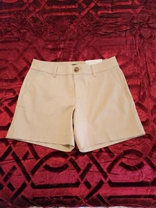 Pantalones Cortos de Vestir Ann Taylor Factory, Beige, Tiro Mediano, 6" Entrepierna - Imagen 1 de 9