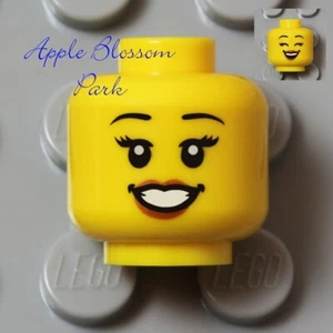 NEW Lego Female MINIFIG SMILE HEAD Happy Castle Princess Girl Red Lips Lip Stick - Picture 1 of 8