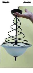 4 x Iron & Glass Ceiling Light Fittings - Picture 1 of 3