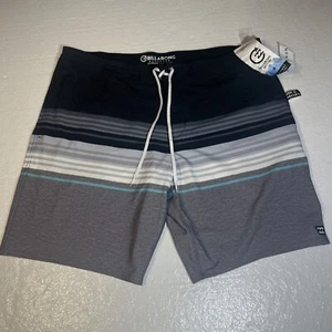 Billabong Board Shorts Recycler Spinner Lo Tide Stripe Swim Trunks Men's Size 38 - Picture 1 of 13