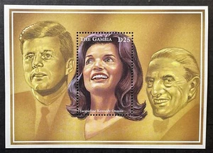GAMBIA JACQUELINE KENNEDY ONASSIS STAMPS SS 1996 MNH JOHN F KENNEDY ARISTOTLE - Picture 1 of 1