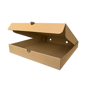 Caja de pizza Kraft marrón de 9 pulgadas - totalmente compostable y reciclable 10,25,50,100 - Imagen 1 de 7