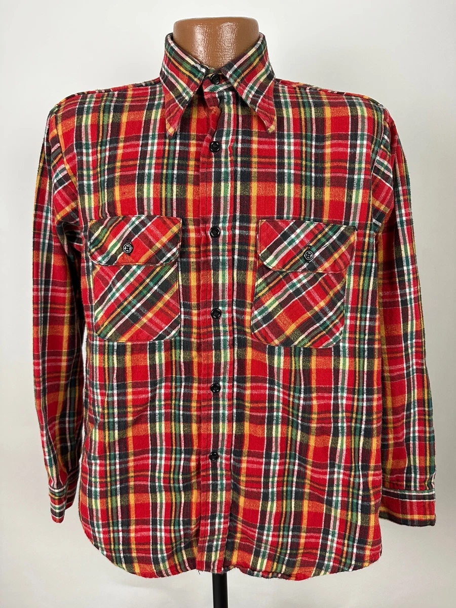 FIVEBROTHER ネルシャツ 70s usa Vintage 60s 70s NOS NWOT Five Brother USA Union Made Flannel Shirt