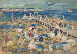 Maurice Prendergast: "Low Tide, Beachmont" (c.1900-1905) — Giclee Fine Art Print - Picture 1 of 7
