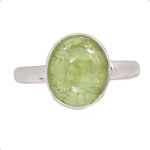 Natural Green Kyanite 925 Sterling Silver Ring Jewelry s.7 CR54368 - Picture 1 of 1