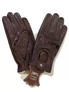MEN'S CHAUFFEUR REAL LEATHER CAR DRIVING GLOVES - Picture 1 of 5