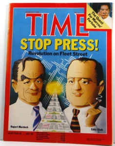 Time Magazine March 17 1986 No 11 Australia Fleet Street Stop Press Murdoch - Picture 1 of 4