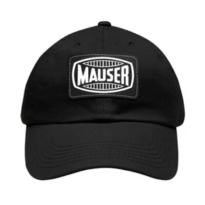 Mauser Pistolas Armas de Fuego Negro Ajustable Papá Sombrero con Parche de Cuero - Imagen 1 de 2