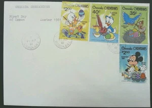 Grenada Cartoon Easter 1981 Animation (stamp FDC) *stamp pasted out of cover - Picture 1 of 5
