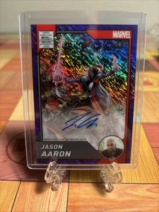 2025 TOPPS CHROME MARVEL JASON AARON AUTO SP PURPLE SHIMMER 57/75 THOR 🔥 - Picture 1 of 10