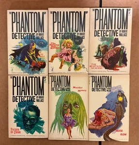 THE PHANTOM DETECTIVE by Robert Wallace - 1960's lot of 11 books - Bild 1 von 8
