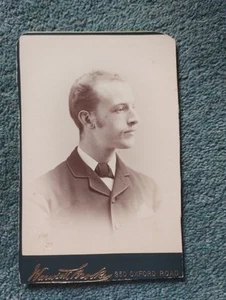Sk184 Vintage Foto Photo Bw Cabinet Card Man Oxford Road Brookes - Bild 1 von 1