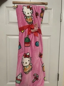 Hello Kitty Holiday Christmas Candy Land Throw Twin Blanket 60” x 70" NWT Viral - Picture 1 of 1