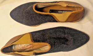 Matt Bernson Grey Fabric/Leather Accented stack heel pointed toe Sz. 10M - Picture 1 of 6