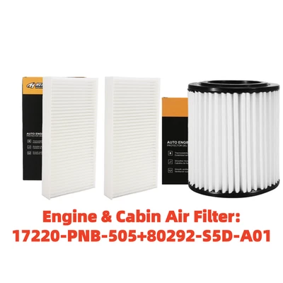 Kit de filtro de aire de cabina de motor para Acura RSX 2003-2006 Honda CR-V 2002-2006 Foto 1 de 4