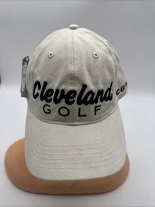 Cleveland Golf White Hat Cap Adjustable Strapback CG16 Logo Embroidered Adult - Picture 1 of 13