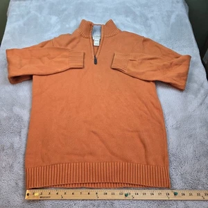 Suéter LL Bean Hombres M Alto Naranja Manga Larga 1/4 Cremallera Algodón Pullover Tejido Pesado - Imagen 1 de 6