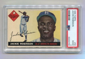 1955 Topps - JACKIE ROBINSON - Card #50 - BROOKLYN DODGERS PSA 2 - Picture 1 of 2