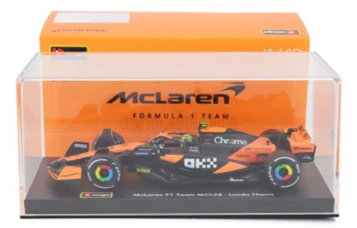 BURAGO 1:43 MODELLINO AUTO F1 MCLAREN MCL38 NORRIS WINNER MIAMI GP 2024 DIE CAST - Immagine 1 di 4