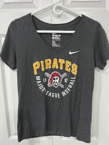 Vintage Nike Pittsburgh Pirates Damen V-Ausschnitt Shirt L Top Zustand - Bild 1 von 2