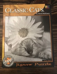 Classic Cats 500 Piece Jigsaw Puzzle “ Lazy Daisy”By  DAVID McEnery COMPLETE - Picture 1 of 6