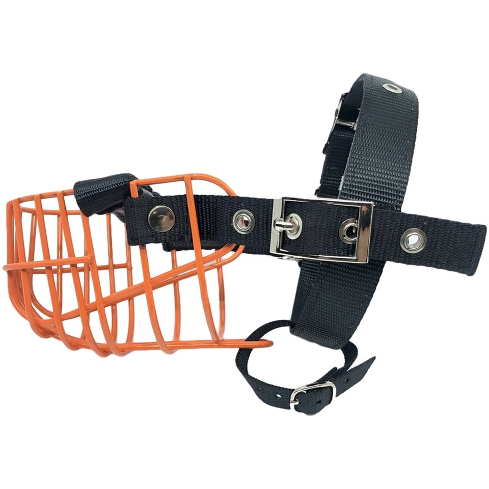 AgBoss Working Dog Muzzle Adjustable Nylon Straps No Bite Cattle Sheep Training