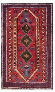 Tapis Persan Balouch Tissé À La Main 140 X 86 Cm - Nomade, Orient, Tapis, Rouge - Picture 1 of 10