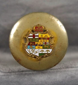 Brass Tin with Coat of Arms - Picture 1 of 3