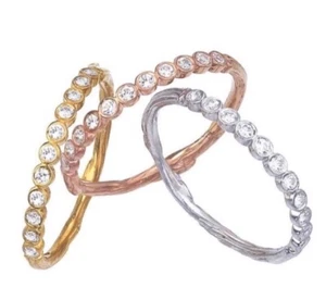BMJ 11 Wishes Diamond Twig Ring, 18k Rose Gold, Size 5.75, NEW, $850 - Picture 1 of 7