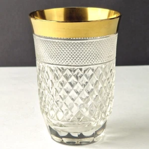 1. von 3. Glas Becher handgeschliffen Goldbordüre KLOKOTSCHNIK 1960er Jahre P797 - Picture 1 of 13