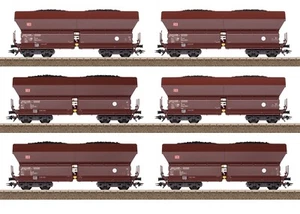 Track H0 Trix 24182 6-piece set self-unloading wagons Falns 182 DB AG new original packaging - Picture 1 of 4
