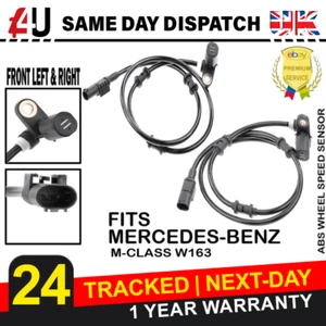 2X ABS SPEED SENSOR FOR MERCEDES-BENZ M-CLASS (W163) 98-05 FRONT LEFT & RIGHT - Picture 1 of 7