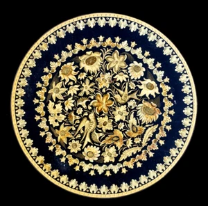 Beautiful Vintage Toledo Damascene Spain Collector Plate, With 24 ct Gold - Picture 1 of 2