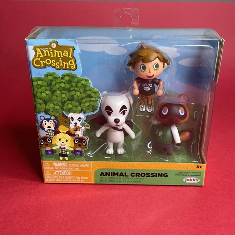 Jakks Animal Crossing Posable Figures Tom Nook, K.K. Slider, and Villager New Cover