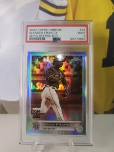 2022 Topps Chrome WANDER FRANCO #35 RC Sepia Refractor Rays PSA 9 MINT - Picture 1 of 2