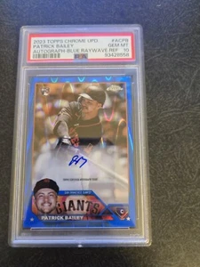 2023 Topps Chrome Update Patrick Bailey Blue Raywave Auto /150 - PSA 10 - Picture 1 of 2