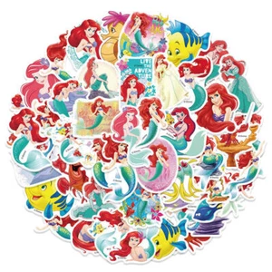 50pcs The Little Mermaid Stickers Bomb Disney Princess Ariel Cartoon Decal - Picture 1 of 8