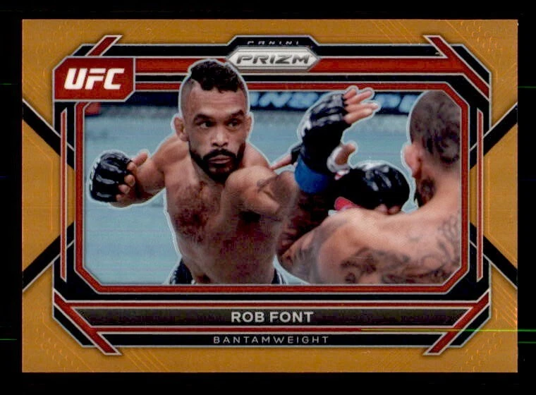2023 Panini Prizm UFC Prizms Orange #21 Rob Font #43/99 - Image 1 of 2