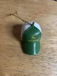 John Deere hat Christmas Ornament solid Mini Hat green and white bb1 - Picture 1 of 4