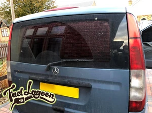 Pantalla Ventana Térmica Mercedes Vito 639 Puerta Trasera Plateada Negra Persiana STEALTH - Imagen 1 de 5
