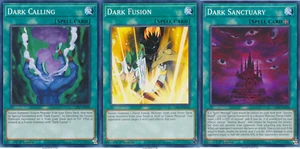 Dark Calling + Dark Fusion + Dark Sanctuary 1st N/Mint YUGIOH Common LDS3 - Bild 1 von 4