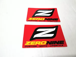 2-1/2 X 1-1/2" PR ZERONINE CUSTOM MOTO GRAPHICS BMX APPAREL VINYL STICKER DECALS - Bild 1 von 3