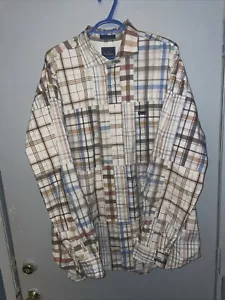 Camisa Faconnable Hombres A Cuadros Manga Larga Botón Delantero Talla XL A - Imagen 1 de 11