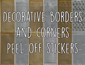 Lines & Borders Peel Off Stickers – Gold/Silver – Crafts, Cards, Scrapbooking - Picture 1 of 7