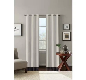 Colordrift Carson 42 x 84 in. Blackout Grommet Top Window Curtain Panel in Ivory - Picture 1 of 4