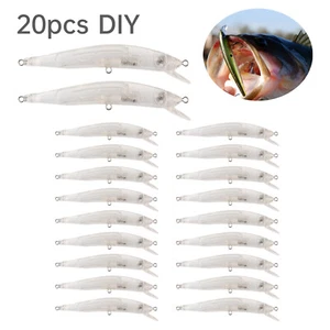 20pcs Topwater Unpainted Fishing Blanks Lures Kit for Bass Salmon Trout Saltwat - Picture 1 of 10