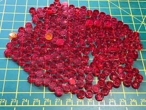 Lego 220 parts - lot - 1x1 tile round translucent RED batman Star Wars - Picture 1 of 2