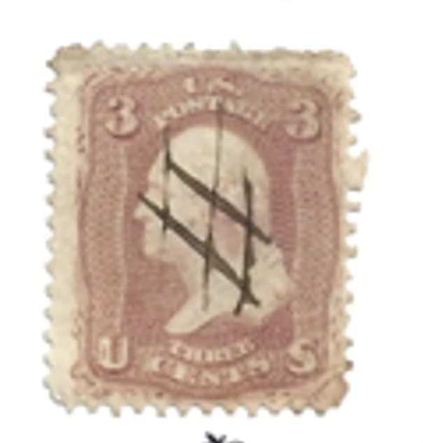 1861 Used 3ct Geo Washington #65 Pen Cancel - Image 1 of 1